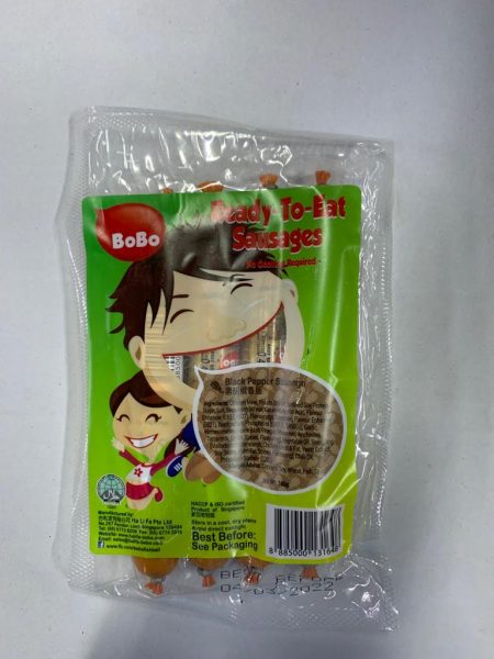 BoBo 4S RTE Chicken Black Pepper Sausage (40g/pc)